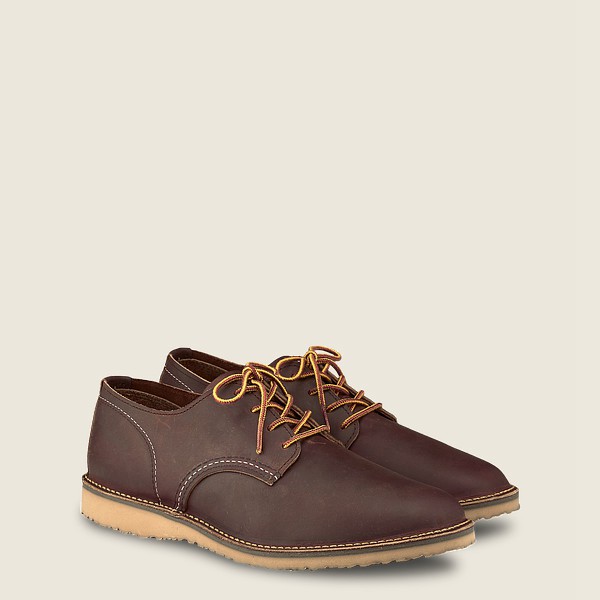 Red Wing Mens Oxford - Weekender – Rough & Tough Leather - Brown - IXO214897